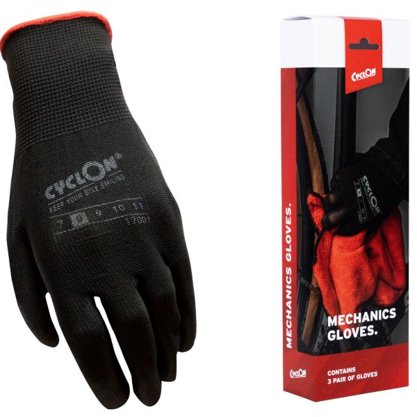 Cyclon -Montage -Handschuhe M8 - Rot (3 Paare)