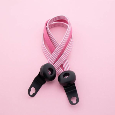 Qibbel Widek Tragegurt Explorer 20 schwarze Halterungen rosa weiß