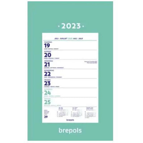 Brepols Wandkalender Woche 2026 geklebt