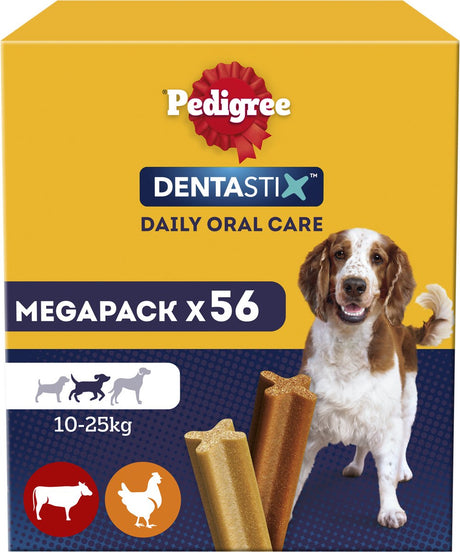 Pedigree Dentastix Medium Kaustick – Zahnpflege-Hundesnack – 56 Stück