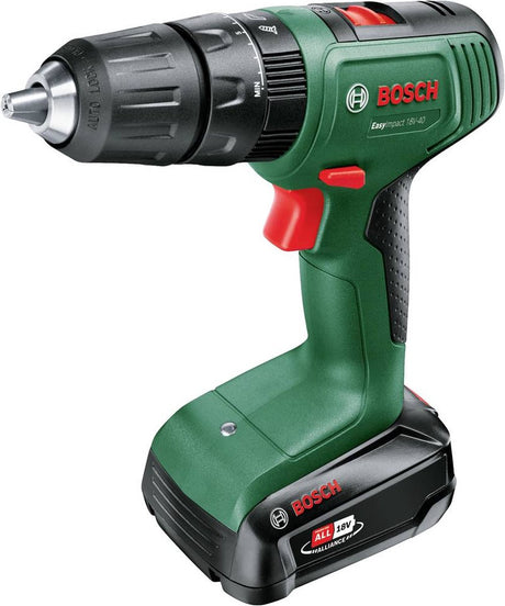 Bosch Home and Garden 06039D810C Akku-Schlagbohrschrauber 18 V 1,5 Ah Li-Ion inkl. Akku Batterie, inkl. Ladegerät, inkl. Fall,