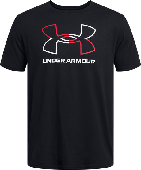 Under Armour UA GL Foundation Update SS-BLK Herren-Sportshirt – Schwarz – Rot – Weiß