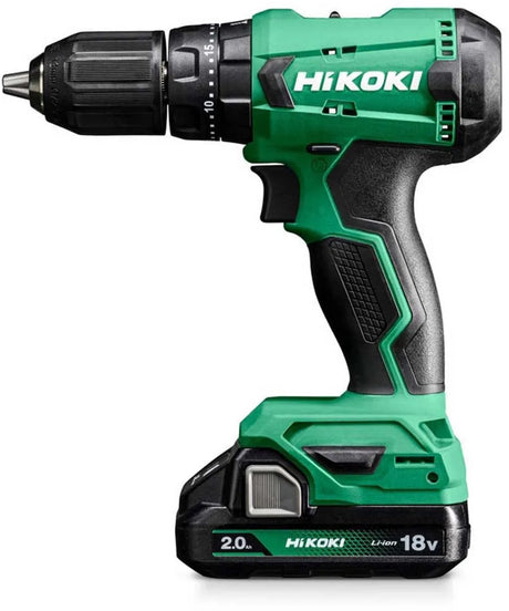 Hikoki gereedschap - 18v accu- boor schroevendraaier, 2x accu 2,0 ah li-ion, lader dv18dawcz