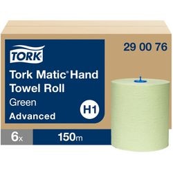 Handtuchrollen Tork Matic Advanced Papier 2-lagig grün, Packung mit 6 Rollen