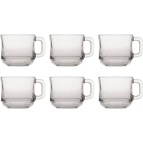 Duralex Teeglas Lys, stapelbar, Hartglas, 220 ml, 6 Stück, Durchmesser 8 x 7,1 cm