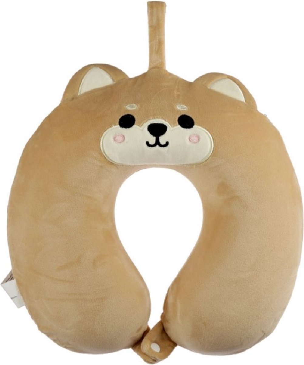 Relaxeazzz Shiba Inu Hunde-Plüsch-Memory-Schaum-Nackenkissen