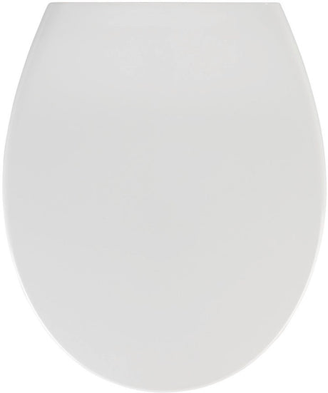 Wenko WC-Sitz Samos – antibakterielles weißes Duroplast – Easy-Close-Soft-Close-Verschluss – Fix-Clip-Befestigung aus Edelstahl – WC-Sitz – WC-Sitz – weiß