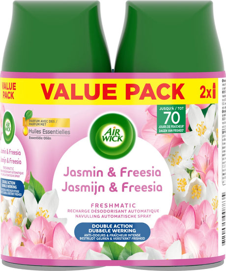 Air wick freshmatic navulling automatische spray - jasmijn freesia - 2 x 250ml