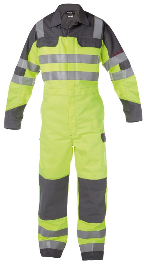 Dassy Overall Spencer Multinorm fluoreszierendes Gelb Grau XL