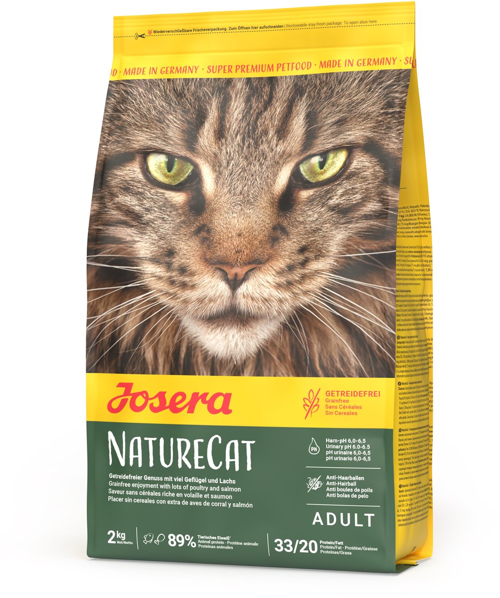 Josera Naturecat – Katzenfutter – getreidefrei – hoher Proteingehalt – mit Huhn und Lachs – 2 kg