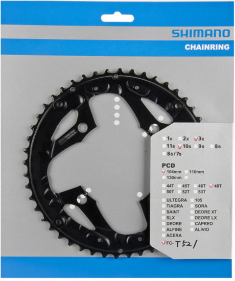 Shimano -Kette Top 48T FC -T521 Non -Series - Kettenkante - Schwarz