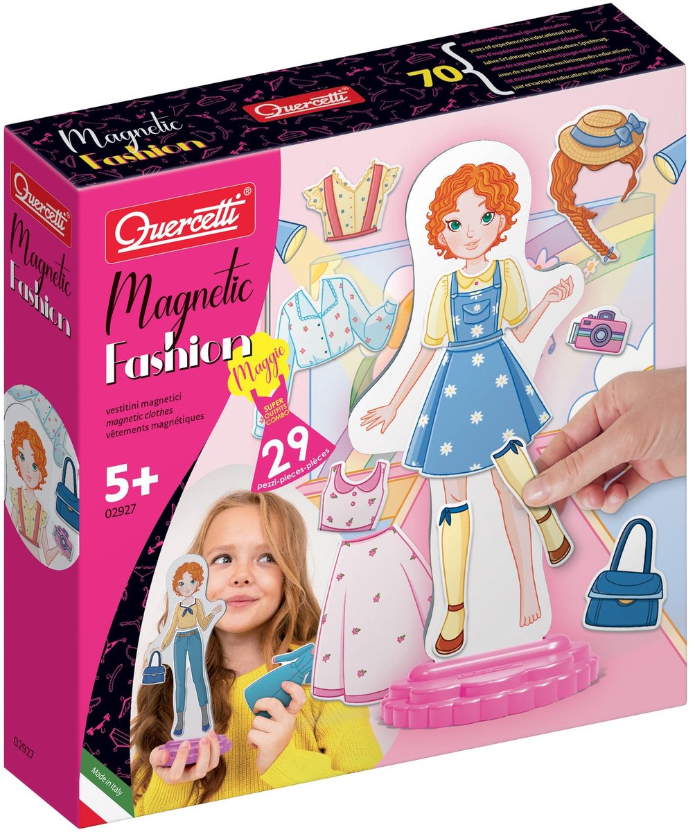 Quercetti magnetische Mode-Anziehpuppe, 29-tlg.