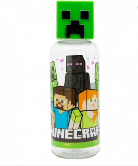 Star Minecraft 3D Trinkflasche – Wasserflasche – 560 ml – Kunststoff – BPA-frei