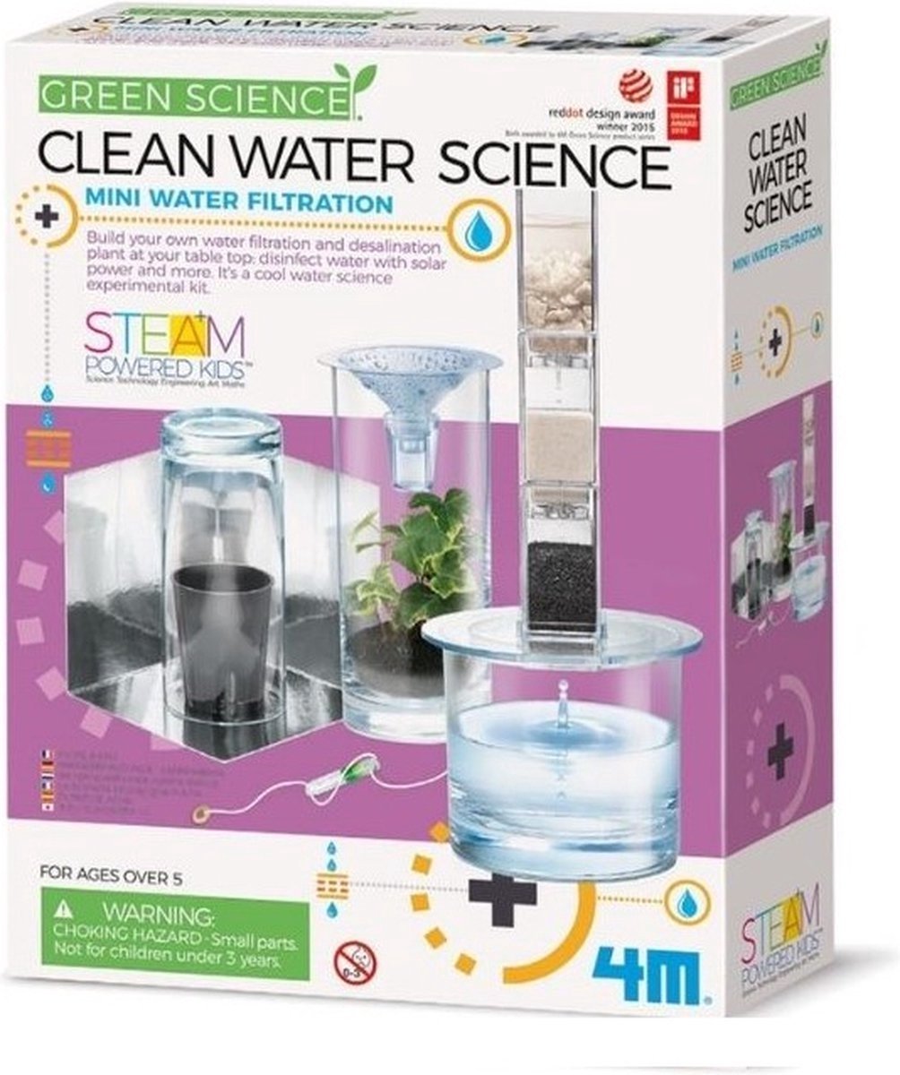 4m Wissenschaft und Spiele – Erstellen Sie Ihren eigenen Wasserfilter – Bausatz – Kidzlabs – Grüne Wissenschaft – 8+