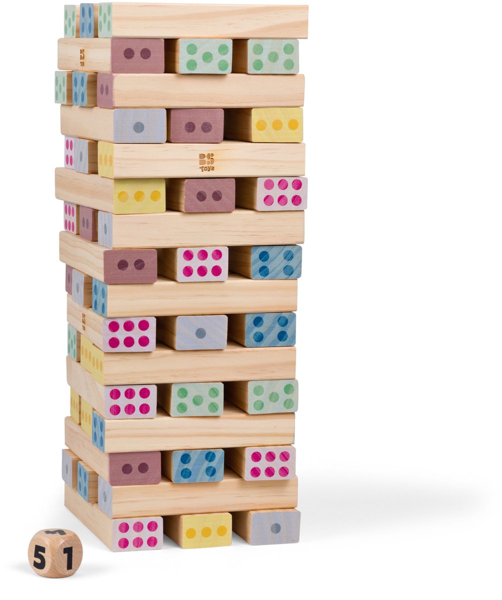 BS Toys Riesiger Zahlenturm aus Holz – 46-tlg.