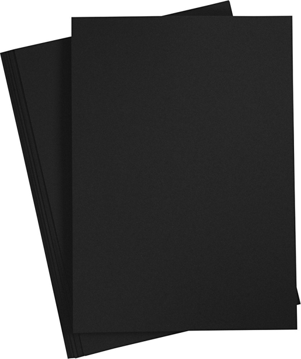 Creativ Company CC-Karton A4 schwarz 220gr 10 Blatt