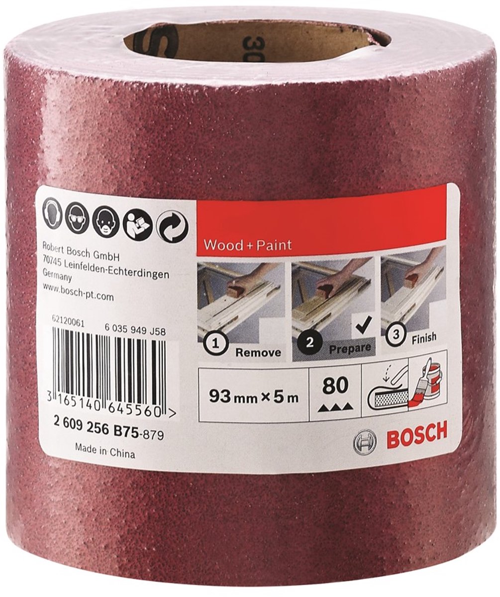 Bosch Schleifwalze Holz 93mmx5m K80
