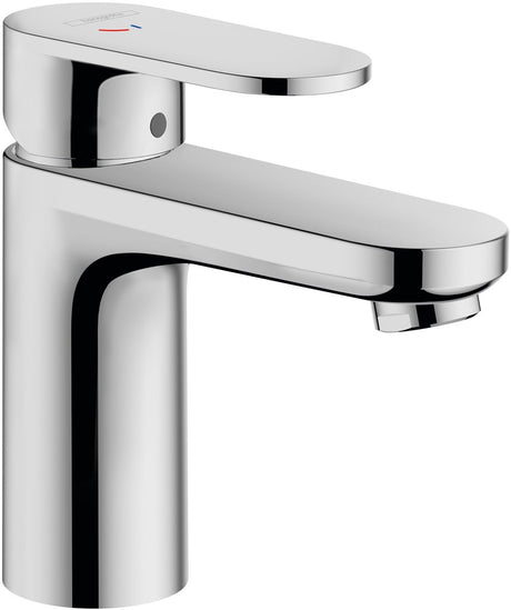 Hansgrohe Lackmischung – Waschtischarmatur – Einhebelbedienung – Kaltstart energiesparend – mit Ablaufgarnitur – Größe 100 mm – Chrom