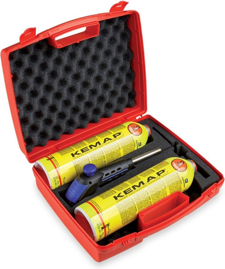 Kemper Profi-Lötkolben-Lötset im Koffer – 2400 °C – inkl. 2 Hart- und Weichlötkartuschen