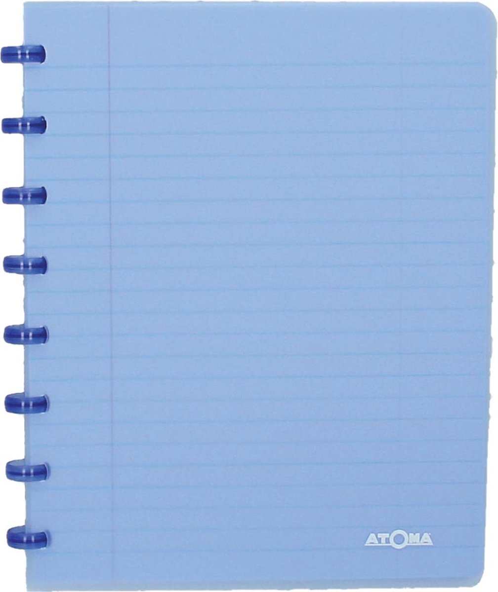 Atoma trendiges Notizbuch, ft A5, 144 Seiten, liniert, transparent blau 1 Stück