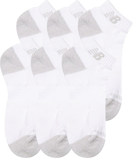 New Balance Active Low Cut Socken 6er-Pack Unisex-Sportsocken – Weiß