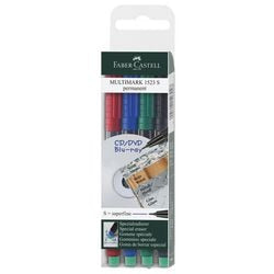 Faber-Castell Marker Faber Castell Multimark Permanent S 4-teiliges Federmäppchen FC-152304