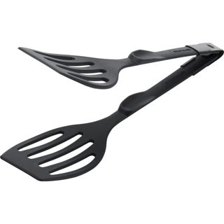 Westmark Doppel-Back-Servierzange, Länge: 28,9 cm, Kunststoff, Duetto Flonal, Schwarz, 21002260