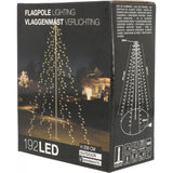 Fahnenmastbeleuchtung warmweiß 192 LEDs 190cm