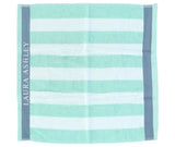 Laura Ashley Küchentuch weiß + mintfarbene Streifen 50 x 50 cm