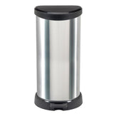 Curver Decobin Treteimer oval 40l silber schwarz