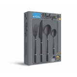 Amefa Manille Vintage - Schwarz - 16-teiliges Besteckset - 4 Personen