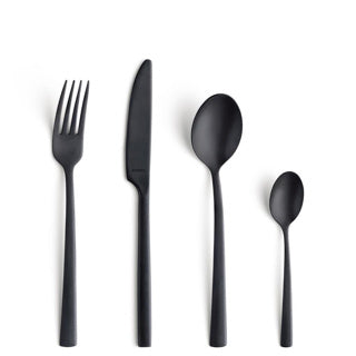 Amefa Manille Vintage - Schwarz - 16-teiliges Besteckset - 4 Personen