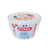 Pyrex-Schüssel mit Deckel 1,1l ø17x9cm