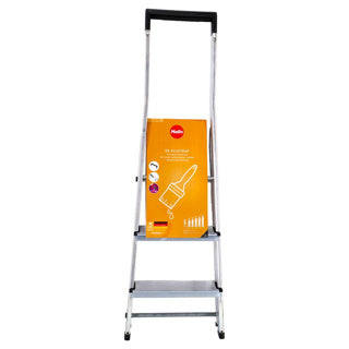 Hailo L40 Haushaltstreppe 3-Stufen Aluminium (2 Stufen + Podest)