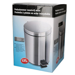 Edelstahl-Treteimer 12 Liter inklusive Inneneimer