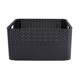 Curver Style Korb l Rattan Style Anthrazit (LxBxH 44x32x23cm)