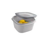 Sunware – Sigma Home Lebensmittel-Aufbewahrungsbox 3,8 l grau – 23 x 23 x 12,4 cm