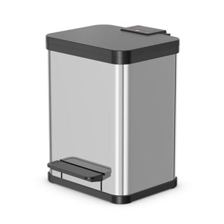 Hailo öko duo plus m Mülleimer - Mülltrenner - 2 x 9 l - Edelstahl