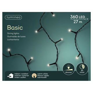 Lumineo Weihnachtsbeleuchtung LED-Beleuchtung, 27 Meter, warmweiß, 360 Lichter