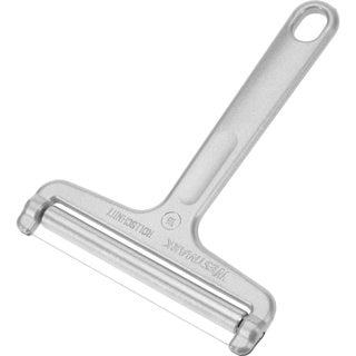 Westmark Käsehobel mit Rolle und Schneiddraht, Edelstahl-Aluminium, Rollenschnitt, Silber, 71002270