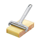 Westmark Käsehobel mit Rolle und Schneiddraht, Edelstahl-Aluminium, Rollenschnitt, Silber, 71002270