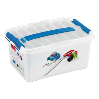 Sunware q-line Nähkasten 6l mit Einsatz – 30x20x14,5 cm – ohne Inhalt