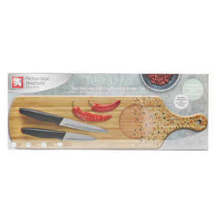 Richardson Sheffield Bambus-Schneidebrett inkl. 2 Messer
