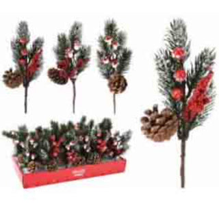Weihnachtsstecker 22 cm 3-fach sortiert | 4 Stück