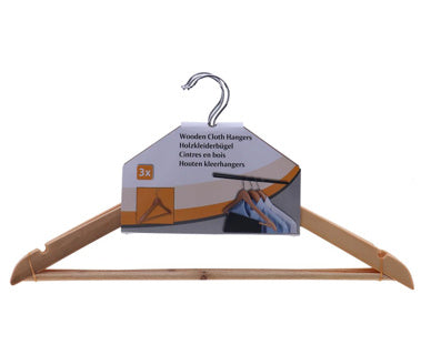 Kleiderbügel aus Holz 3er-Set | 3 Stück