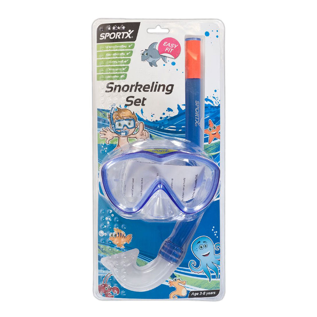 Sportx Children Snorkel Set Blue