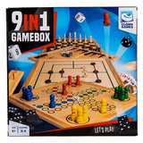 Clownspiele 9-in-1-Spielbox aus Holz