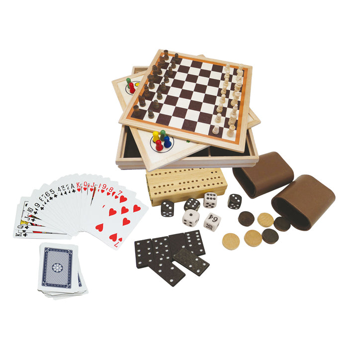 Klovnske igre 9-in-1 Game Box Wood