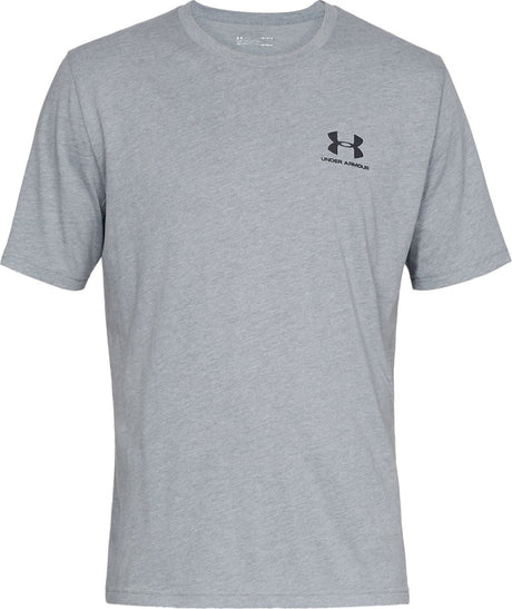 Under Armour UA M Sportstyle LC SS-Gry Herren-Sportshirt – Steel Light Heather – Schwarz