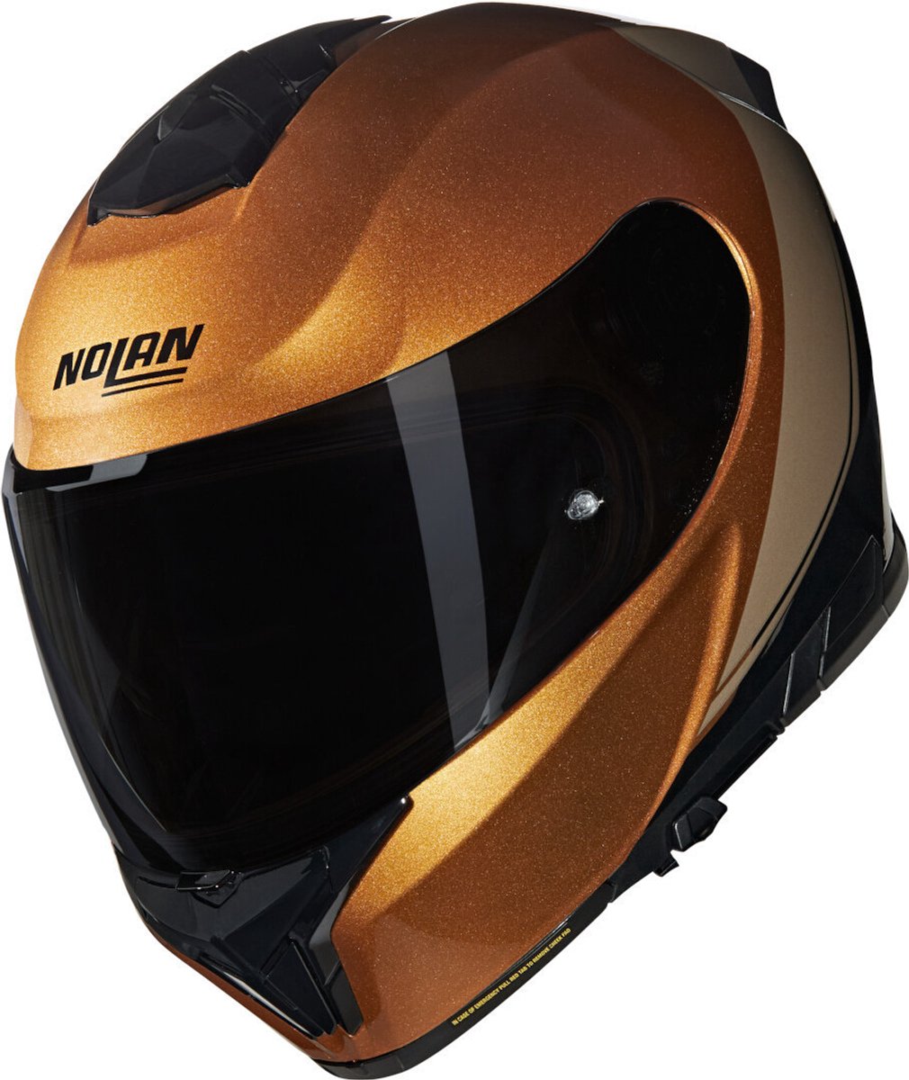 Nolan N80-8 Verniciatura Special 341 Ockerschwarz glänzender Integralhelm – Größe S – Helm